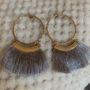 Gold tassel earrings